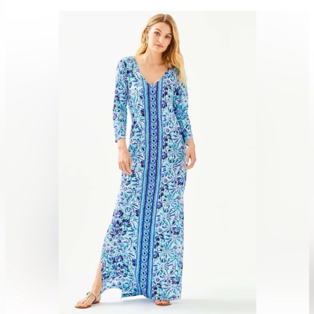 NWT Lilly Pulitzer Anissa Maxi Dress Iris Blue